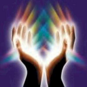hands are flowing with the power to heal