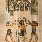 Egyptian image showing cleansing the flesh of evil deities